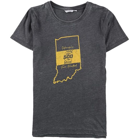 Indy 500 Womens State Logo Graphic T-Shirt, gray, S - Picture 1 of 1